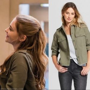 women's green military jacket